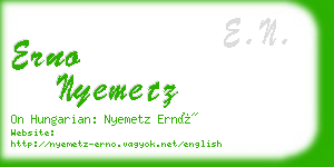 erno nyemetz business card